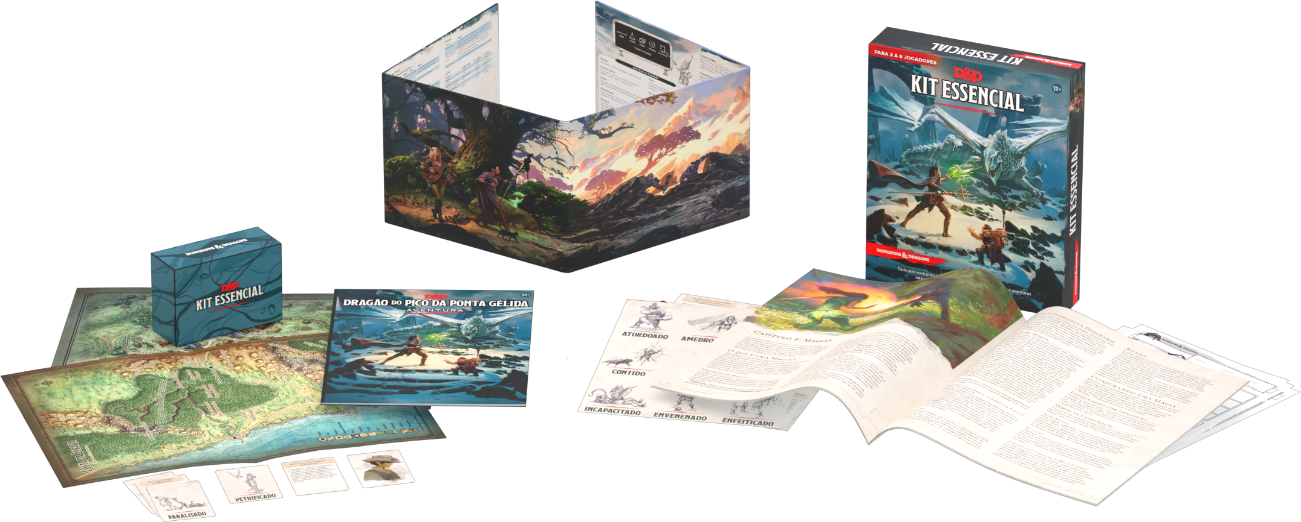 Kit Essencial e lançamentos de Dungeons & Dragons em pré-venda no Brasil com entrega antes do Natal