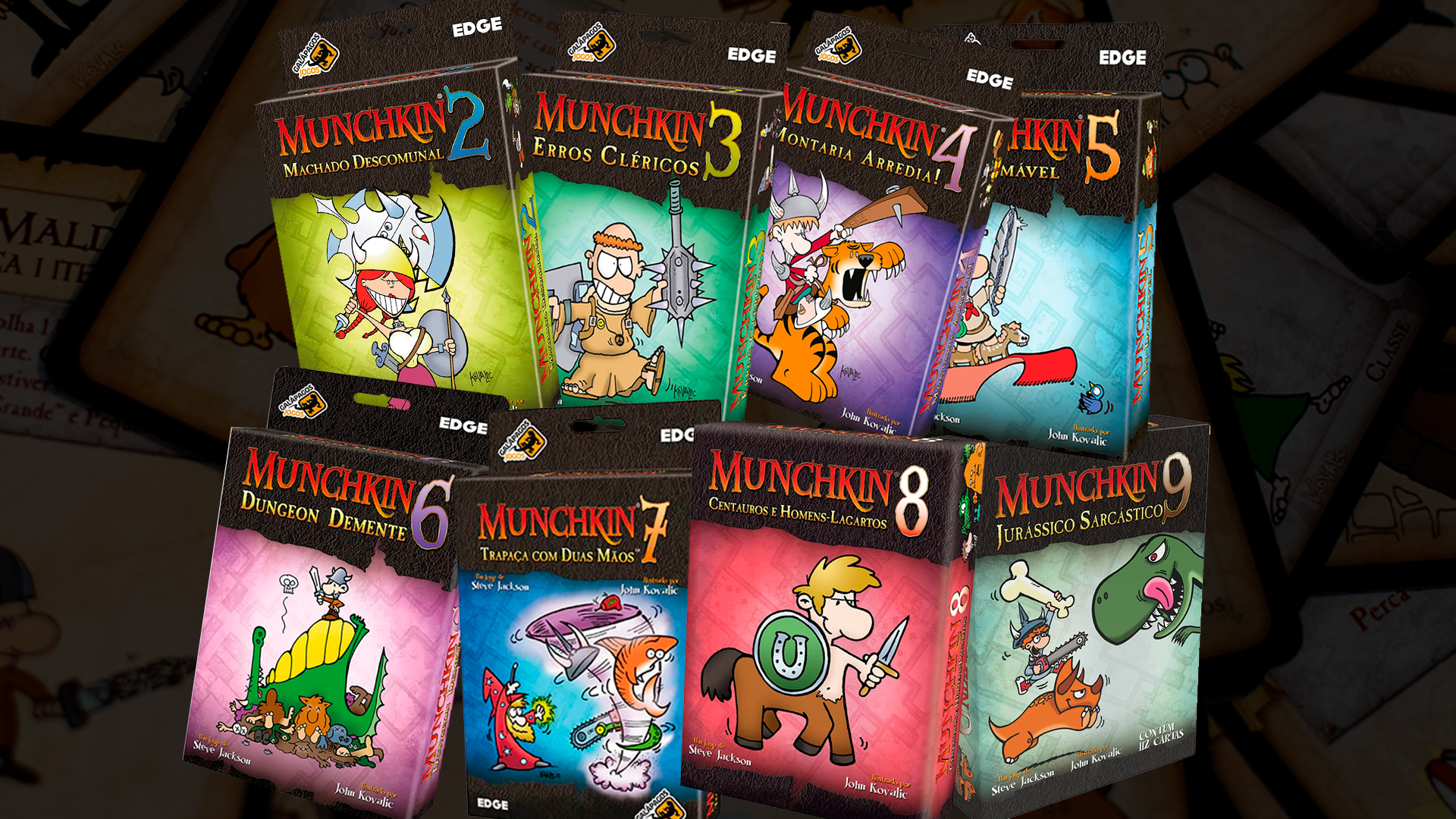 Quais são todas as expansões de Munchkin ?