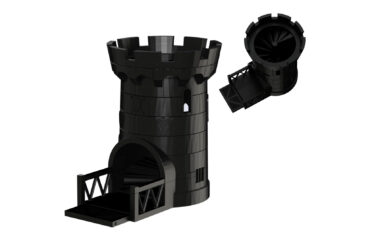 Torre de Dados RPG Castelo Medieval Dice Tower D&D (Preto)