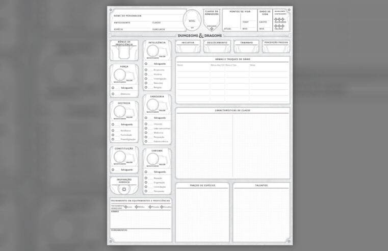 D&D Edição 2024: Baixe a ficha de personagem em português!